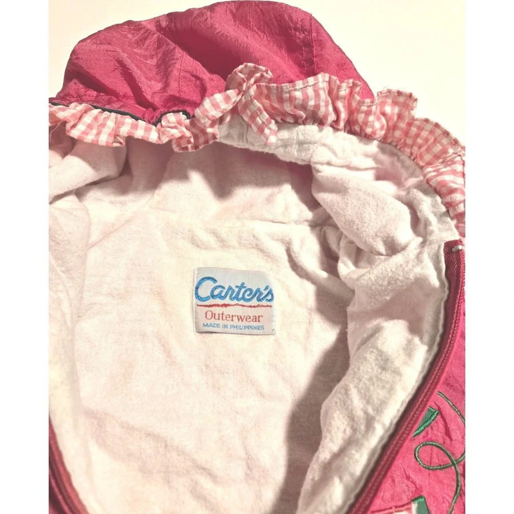 Carter's Outerwear Pink Watermelon Applique Hooded Jacket Baby Girls 18-24mos‎